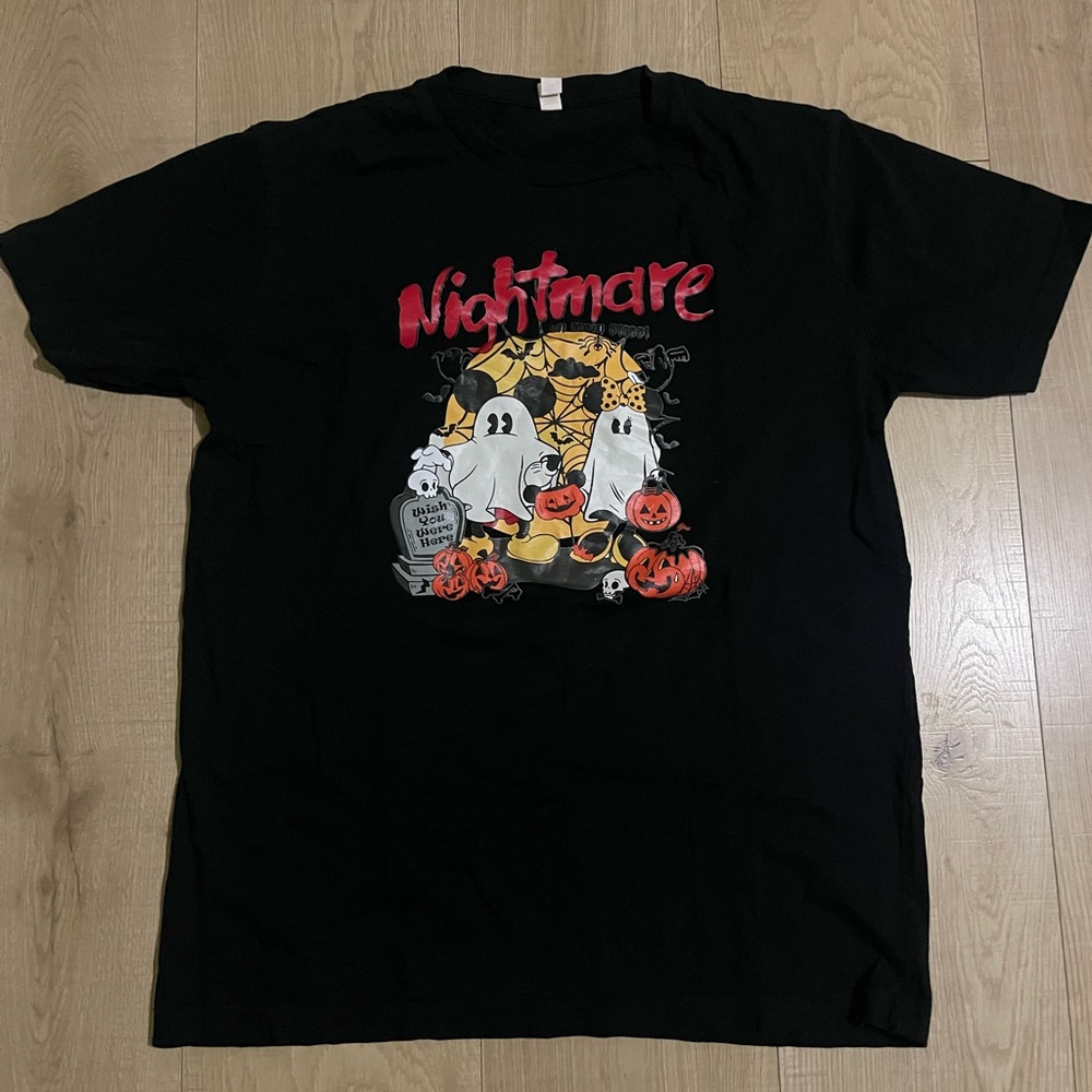 Mickey and Minnie Black Nightmare Graphic T-Shirt